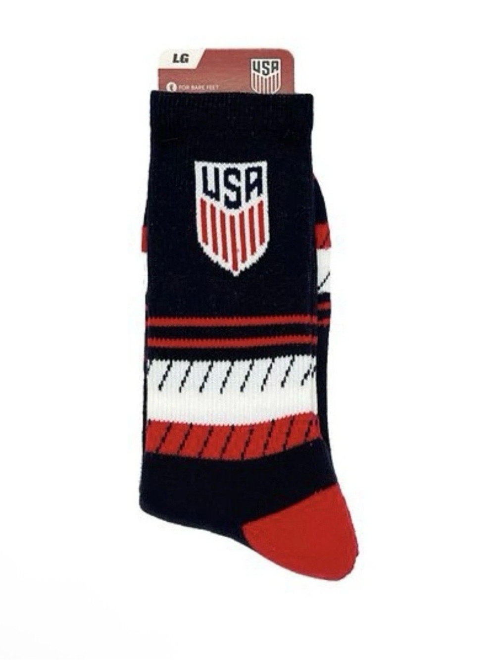 Men's USA Athletic Crew Socks - Red, White & Navy